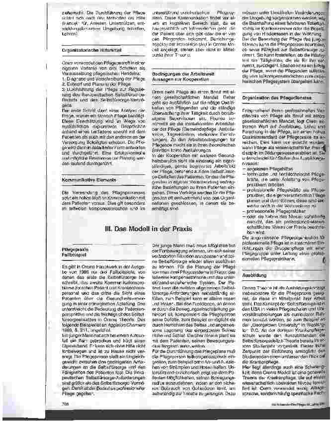 Vorschauseite 5: Pflegemodell in der Praxis - 8.Folge: Dorothea E. Orem Die Selbstfürsorge-Defizit-Konzeption der Pflege