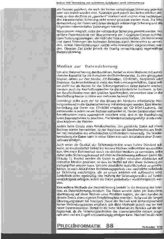 Vorschauseite 3: Vermeidung von technischen Ausfallzeiten durch Datensicherung Das Datensicherungskonzept (Teil 1)