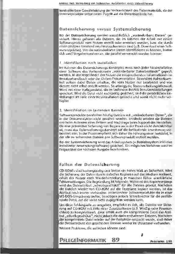 Vorschauseite 4: Vermeidung von technischen Ausfallzeiten durch Datensicherung Das Datensicherungskonzept (Teil 1)
