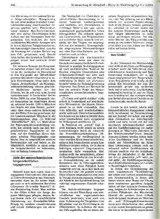 Vorschauseite 2: Ein Gewinn für beide Seiten und für die Gesellschaft