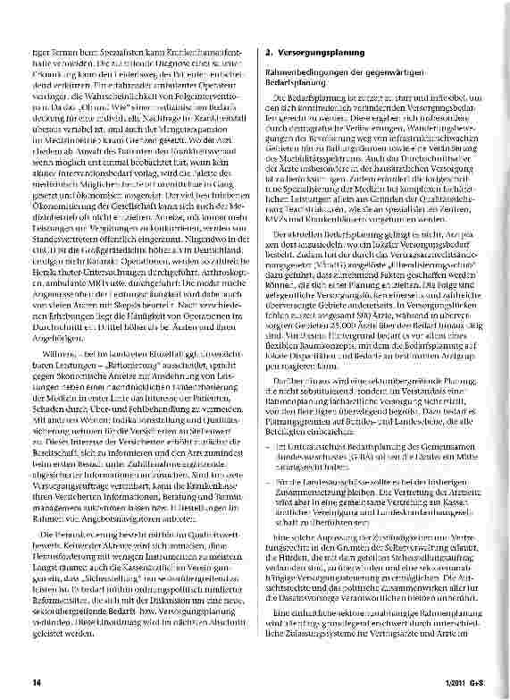 Vorschauseite 4: Zukunft der Bedarfsplanung und Gestaltung der Versorgung