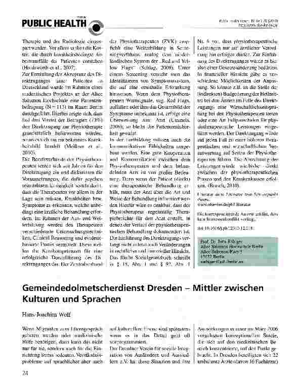 Vorschauseite 1: Gemeindedolmetscherdienst Dresden - Mittler zwischen Kulturen und Sprachen