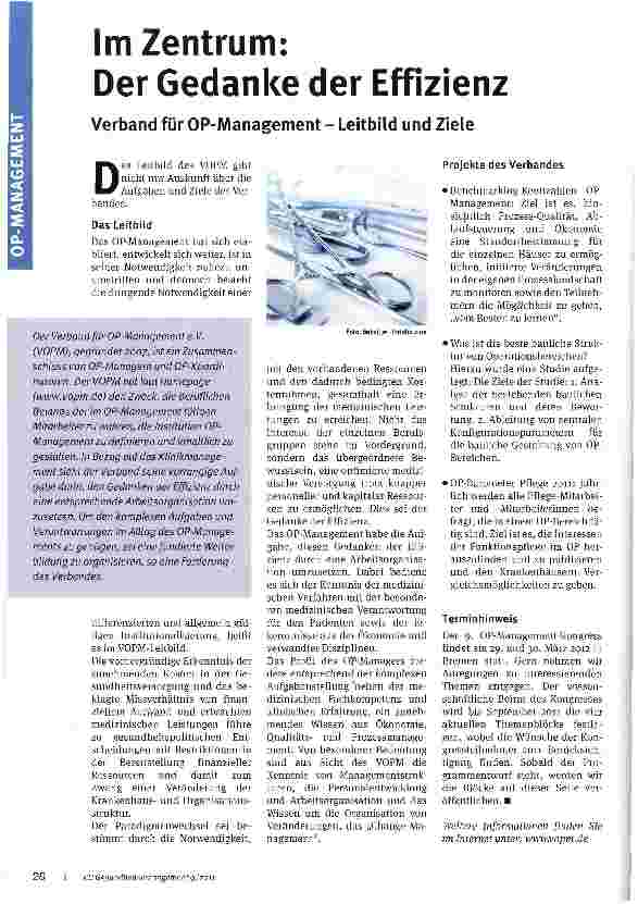 Vorschauseite 1: Im Zentrum:Der Gedanke der Effizienz