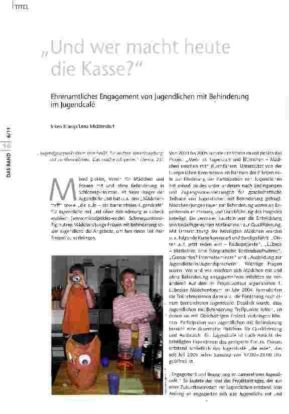Vorschauseite 1: Und wer macht heute Kasse?