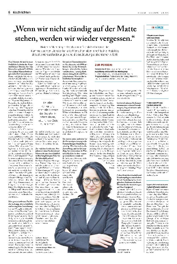 Vorschauseite 1: "Wenn wir nicht ständig auf der Matte stehen, werden wir wieder vergessen."