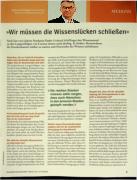 Vorschauseite 1: »Wir müssen die Wissenslücken schließen«