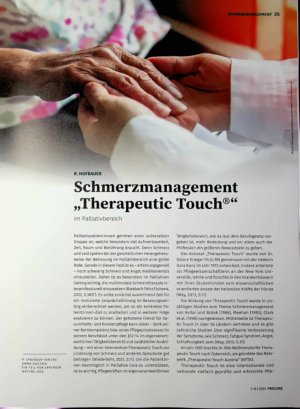 Vorschauseite 1: Schmerzmanagement „Therapeutic Touch®“ im Palliativbereich