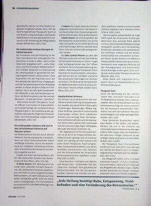 Vorschauseite 2: Schmerzmanagement „Therapeutic Touch®“ im Palliativbereich