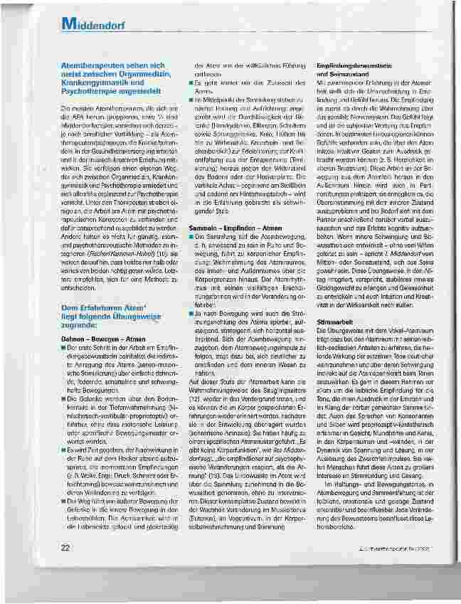 Vorschauseite 4: Der Erfahrbare Atem - Psychophysische Atemtherapie nach Prof. Ilse Middendorf