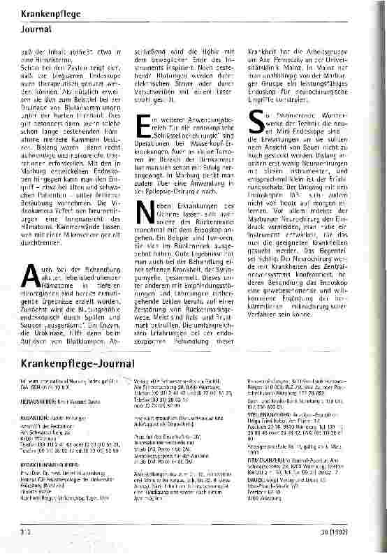Vorschauseite 2: Hirnoperationen mit dem Endoskop