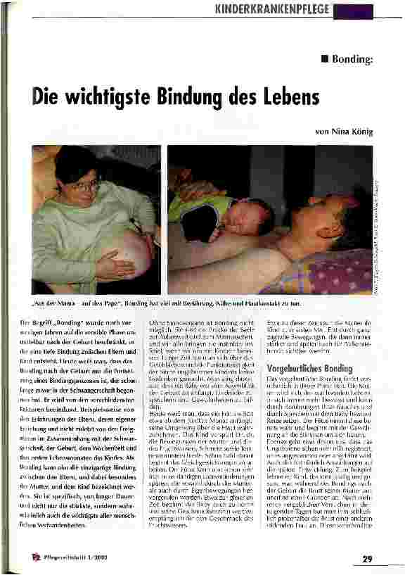 Vorschauseite 1: Die wichtigste Bindung des Lebens
