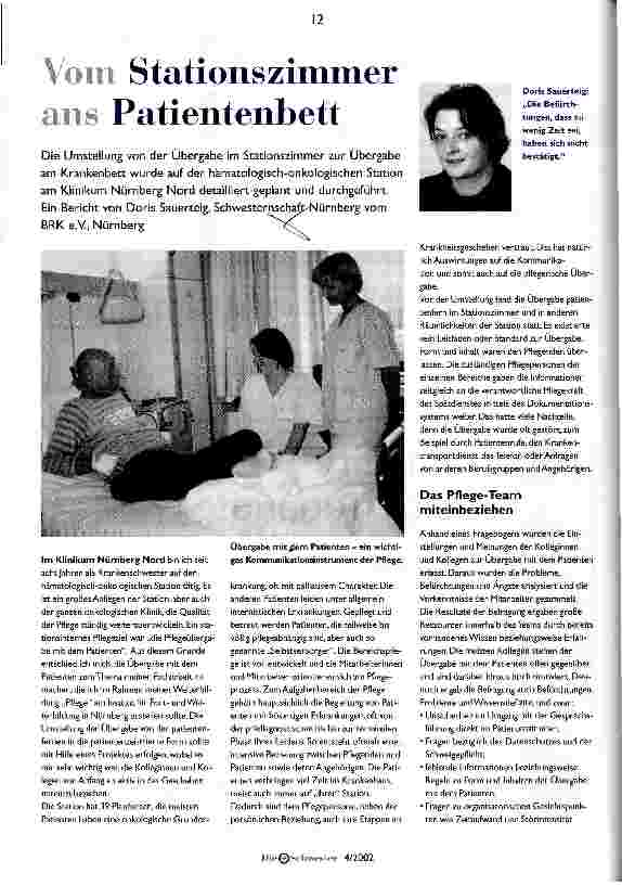 Vorschauseite 1: Vom Stationszimmer ans Patientenbett