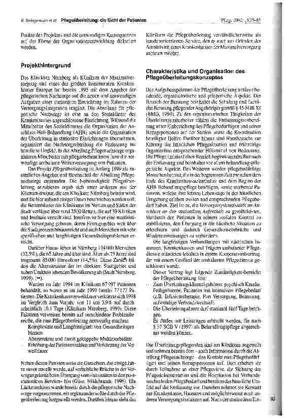 Vorschauseite 2: Pflegeüberleitung: die Sicht der Patienten und notwendige Konsequenzen für die Organisation Krankenhaus