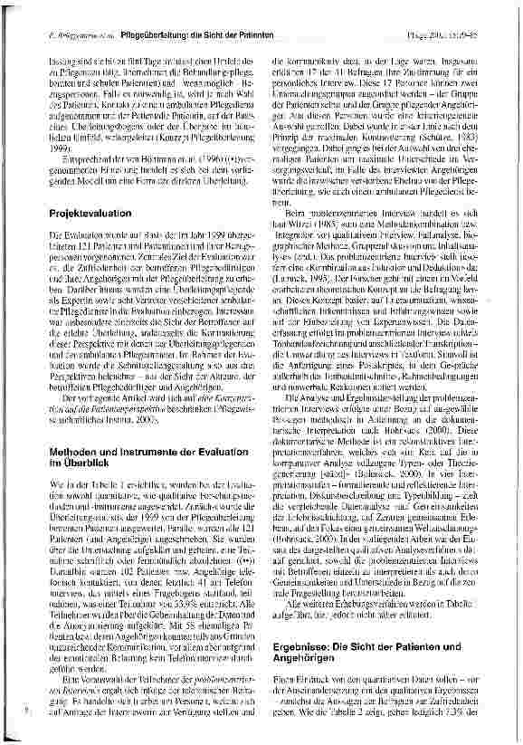 Vorschauseite 3: Pflegeüberleitung: die Sicht der Patienten und notwendige Konsequenzen für die Organisation Krankenhaus