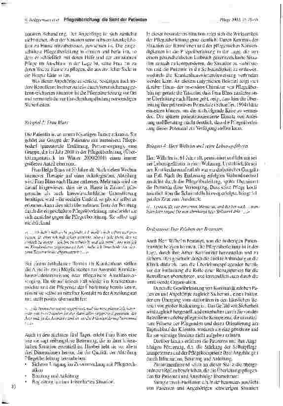 Vorschauseite 5: Pflegeüberleitung: die Sicht der Patienten und notwendige Konsequenzen für die Organisation Krankenhaus