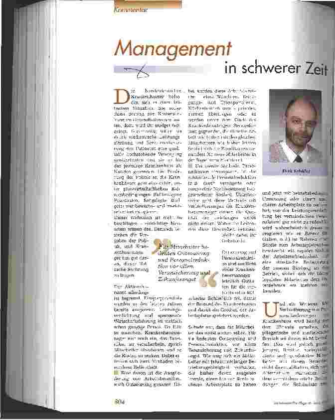 Vorschauseite 1: Management in schwerer Zeit