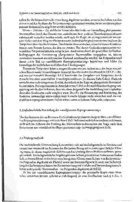 Vorschauseite 5: Totipotenz im Spannungsfeld von Biologie, Ethik und Recht