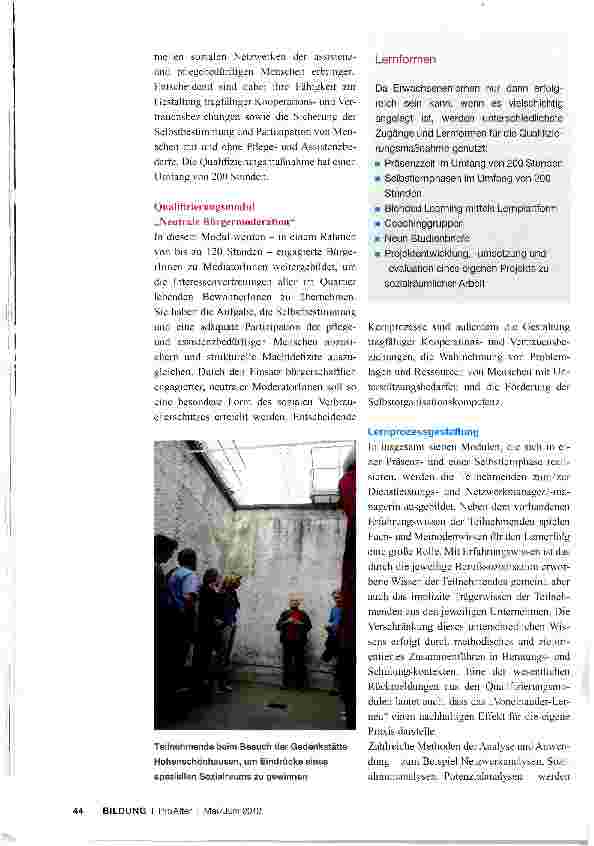 Vorschauseite 3: Innovative Qualifizierung für die quartiersnahe Versorgung