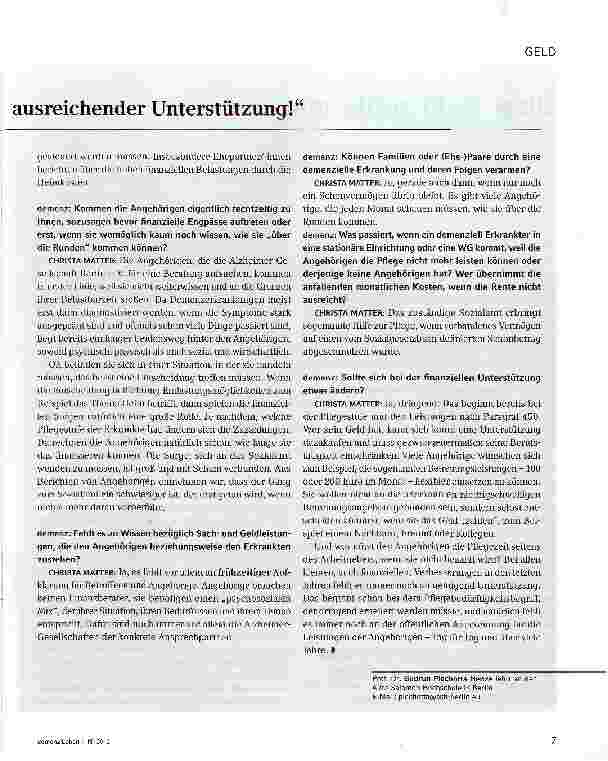 Vorschauseite 3: Diagnose Demenz - sozialer Absturz inklusive!