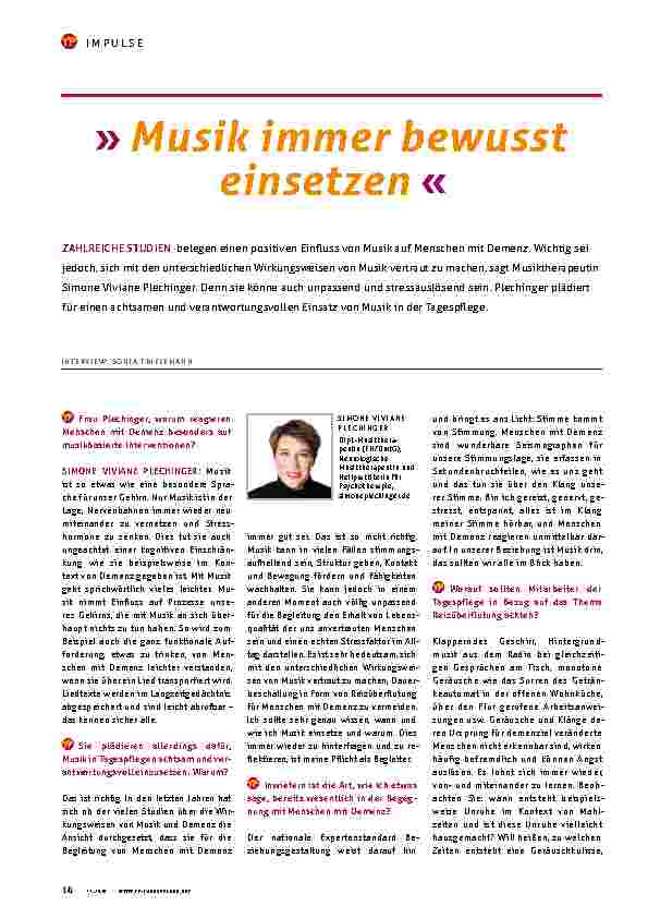 Vorschauseite 1: »Musik immer bewusst einsetzen«