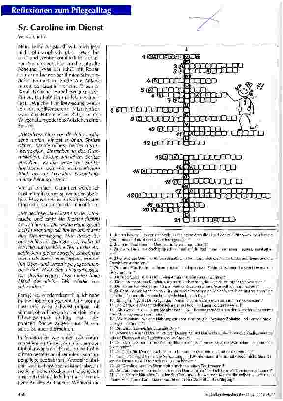 Vorschauseite 1: Sr. Caroline im Dienst