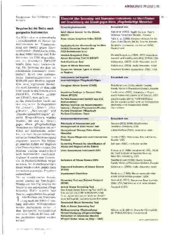 Vorschauseite 2: Instrumente zur Risikoeinschätzung