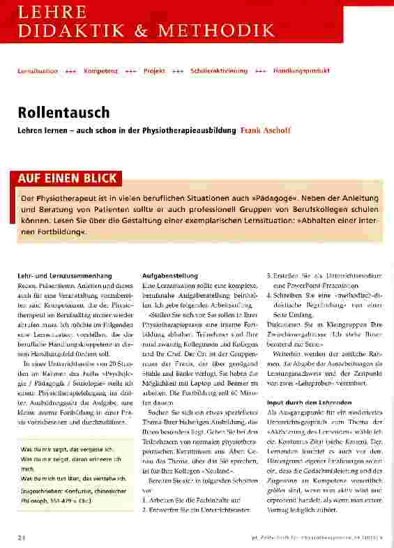 Vorschauseite 1: Rollentausch