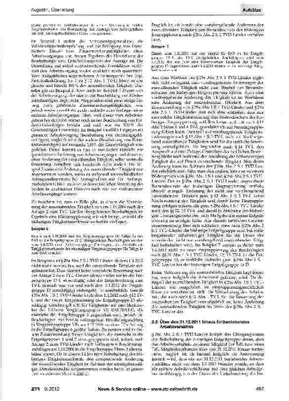 Vorschauseite 4: Die Überleitung der Beschäftigten in die neue Entgeltordnung nach §29a TVÜ-Länder