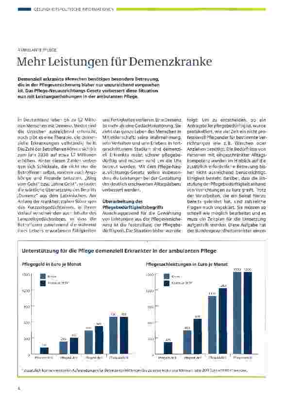 Vorschauseite 1: Mehr Leistungen für Demenzkranke