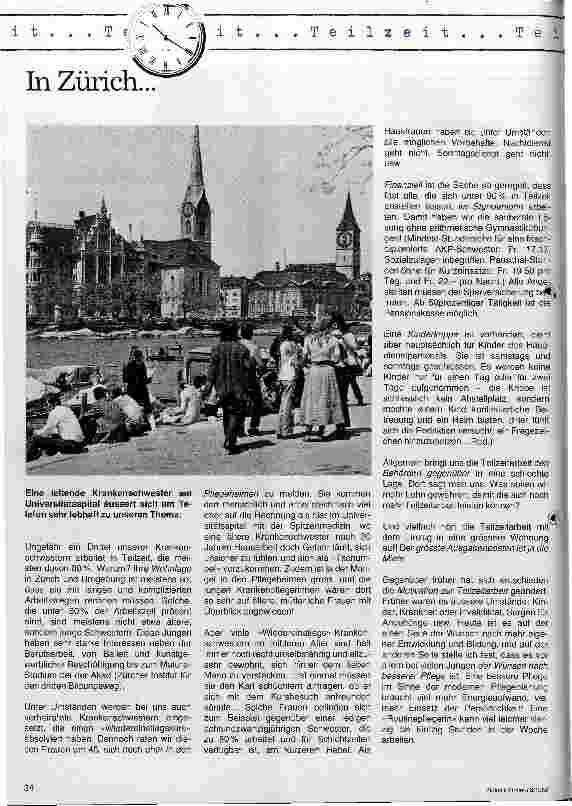 Vorschauseite 3: Teilzeitarbeit im Spital Versuch einer sachlichen Betrachtungsweise