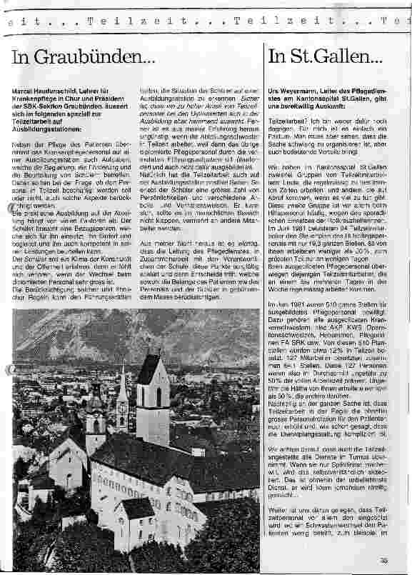 Vorschauseite 4: Teilzeitarbeit im Spital Versuch einer sachlichen Betrachtungsweise