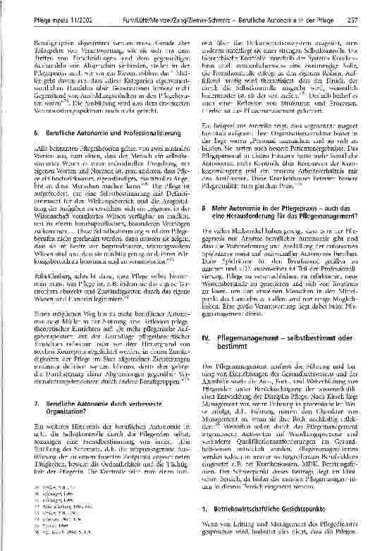 Vorschauseite 4: Berufliche Autonomie in der Pflege (2. Teil)