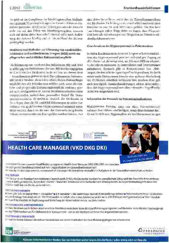 Vorschauseite 4: Das neue „Hygienegesetz und seine Implikationen für Krankenhäuser
