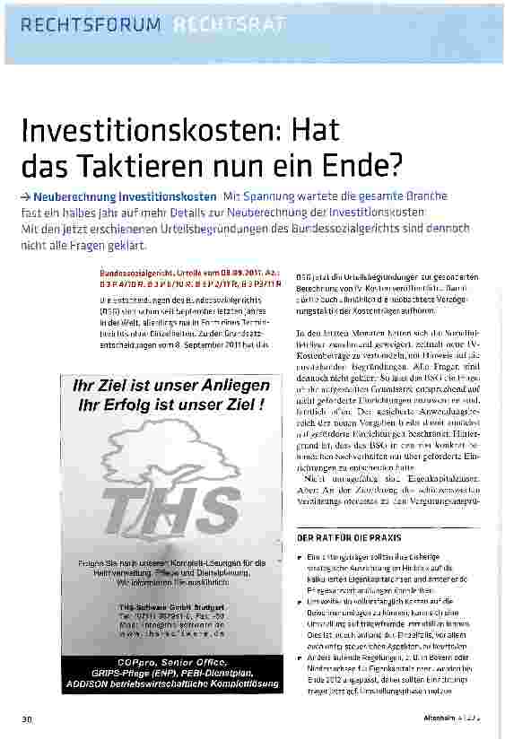 Vorschauseite 1: Investitionskosten: Hat das Taktieren nun ein Ende?