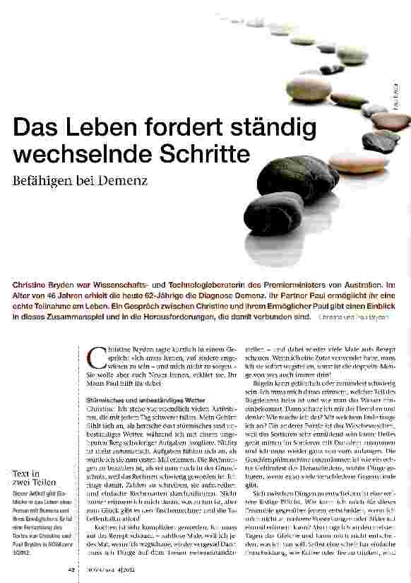 Vorschauseite 1: Das Leben fordert ständig wechselnde Schritte