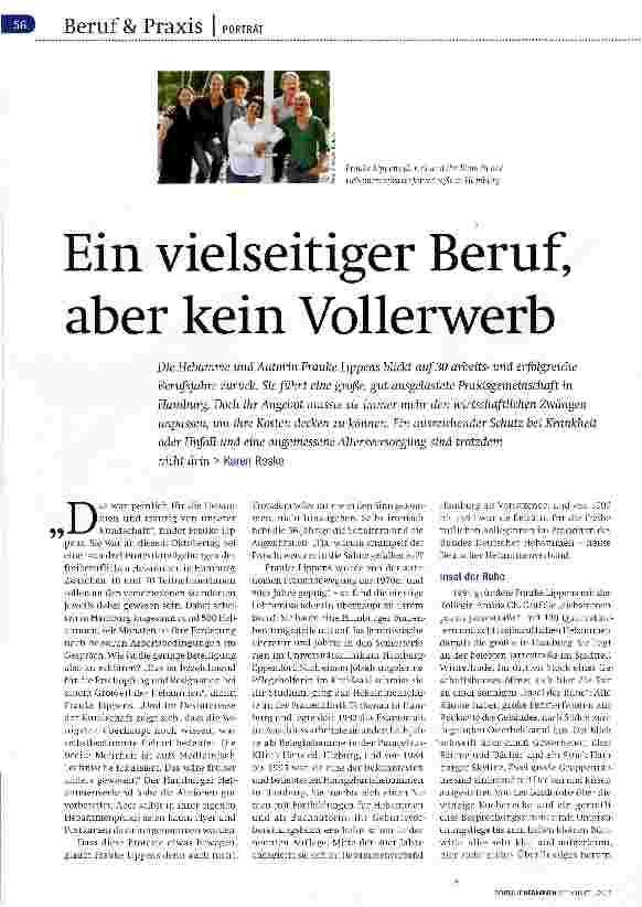 Vorschauseite 1: Ein vielseitiger Beruf, aber kein Vollerwerb