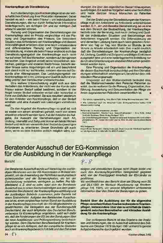 Vorschauseite 3: Krankenpflege als Dienstleistung