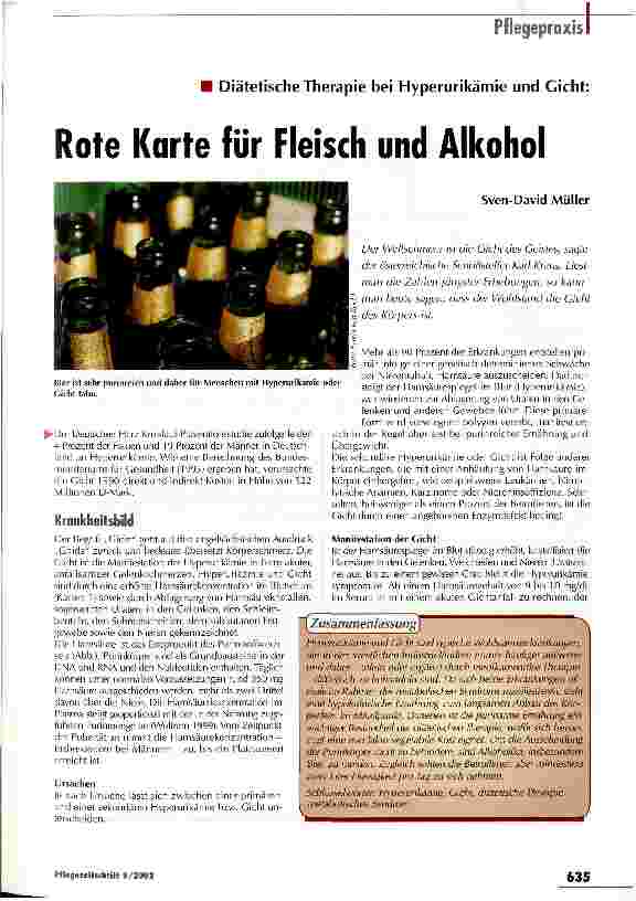 Vorschauseite 1: Rote Karte für Fleisch und Alkohol