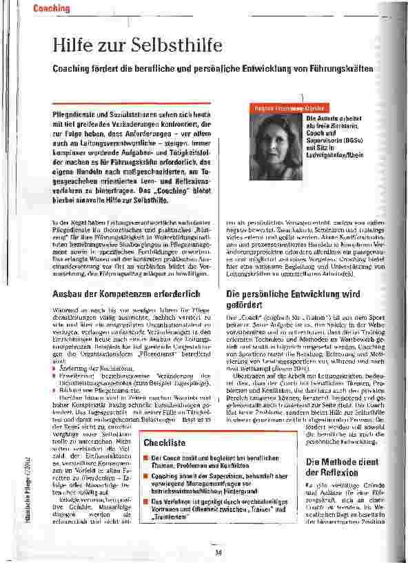 Vorschauseite 1: Hilfe zur Selbsthilfe