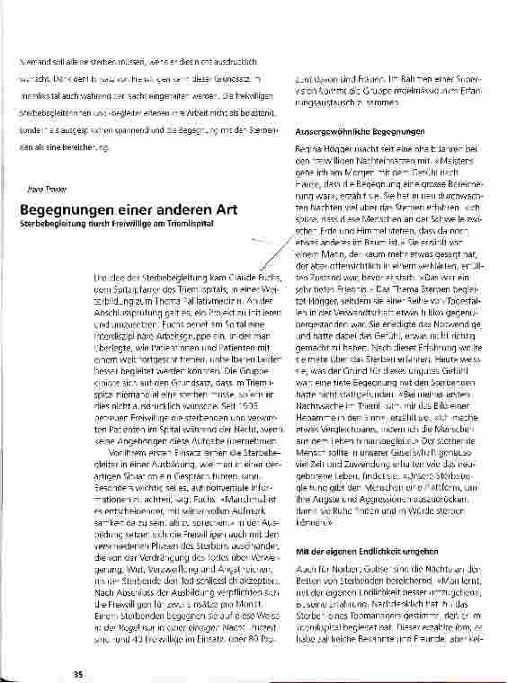 Vorschauseite 1: Begegnungen einer anderen Art