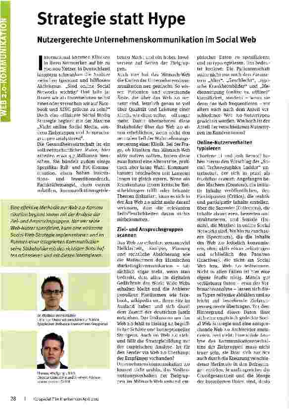 Vorschauseite 1: Strategie statt Hype