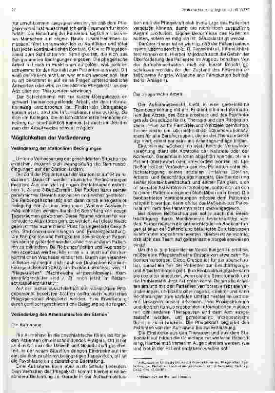 Vorschauseite 2: Krankenpflege in der Psychiatrie Möglichkeiten der Veränderung am Bsp. einer psychiatr. Langzeitstation