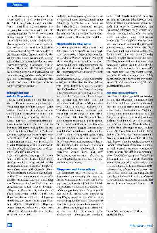 Vorschauseite 3: Personalentwicklung in der Altenpflege Erster Teil
