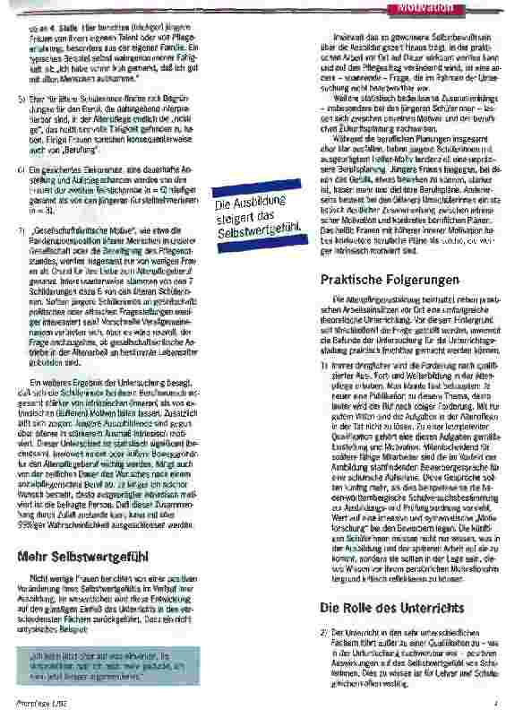 Vorschauseite 3: Helfen wollen steht im Vordergrund Untersuchung zur Motivation von AltenpflegeschülerInnen