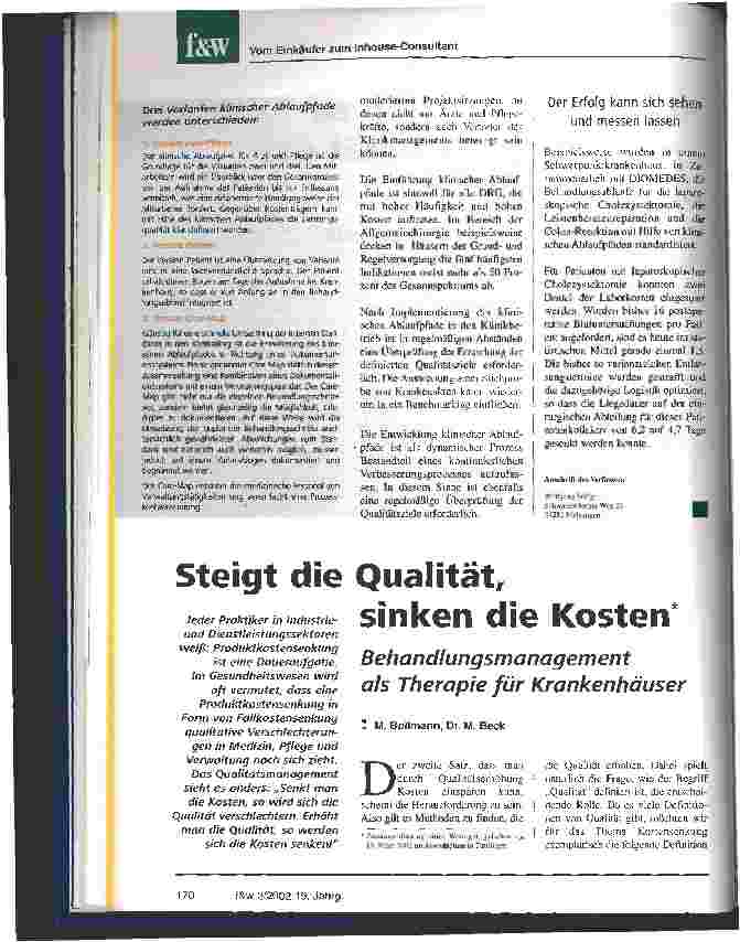 Vorschauseite 2: Ablaufpfade führen zu Transparenz, Qualität und Effizienz