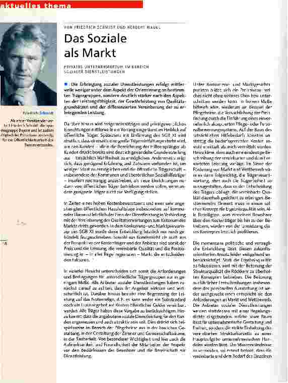 Vorschauseite 1: Das Soziale als Markt