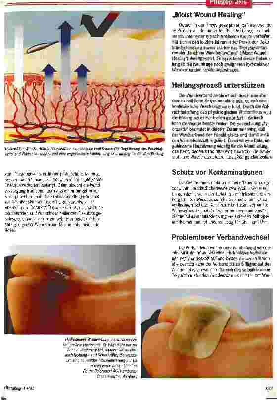 Vorschauseite 3: Hydroaktive Wundverbände fördern Heilungsprozeß Prophylaxe und Therapie von Dekubitaulcera