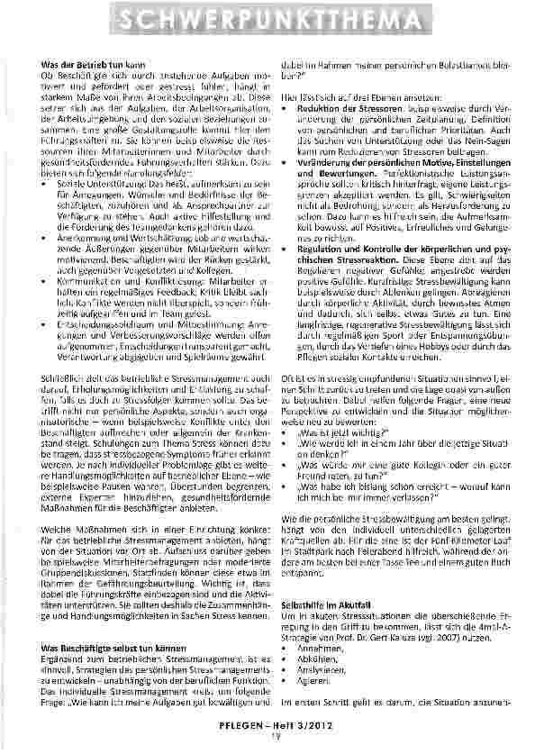 Vorschauseite 2: ENTSPANNT ARBEITEN UND ARBEITEN LASSEN Tipps der BGW zur Stressprävention für Arbeitgeber, Führungskräfte und Beschäftigte