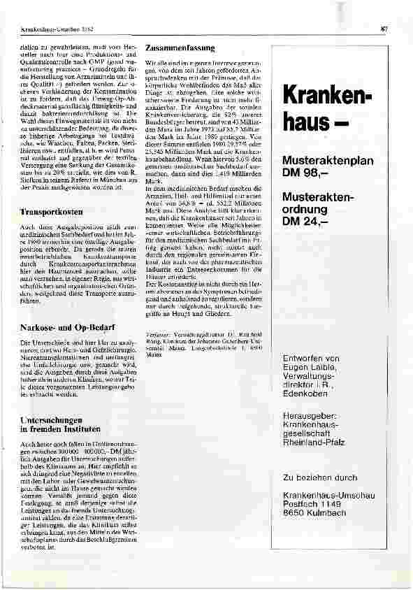 Vorschauseite 5: Der medizinische Sachbedarf im Krankenhaus