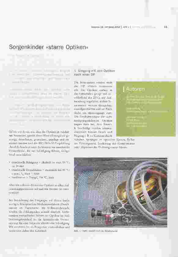 Vorschauseite 1: Sorgenkinder »starre Optiken«